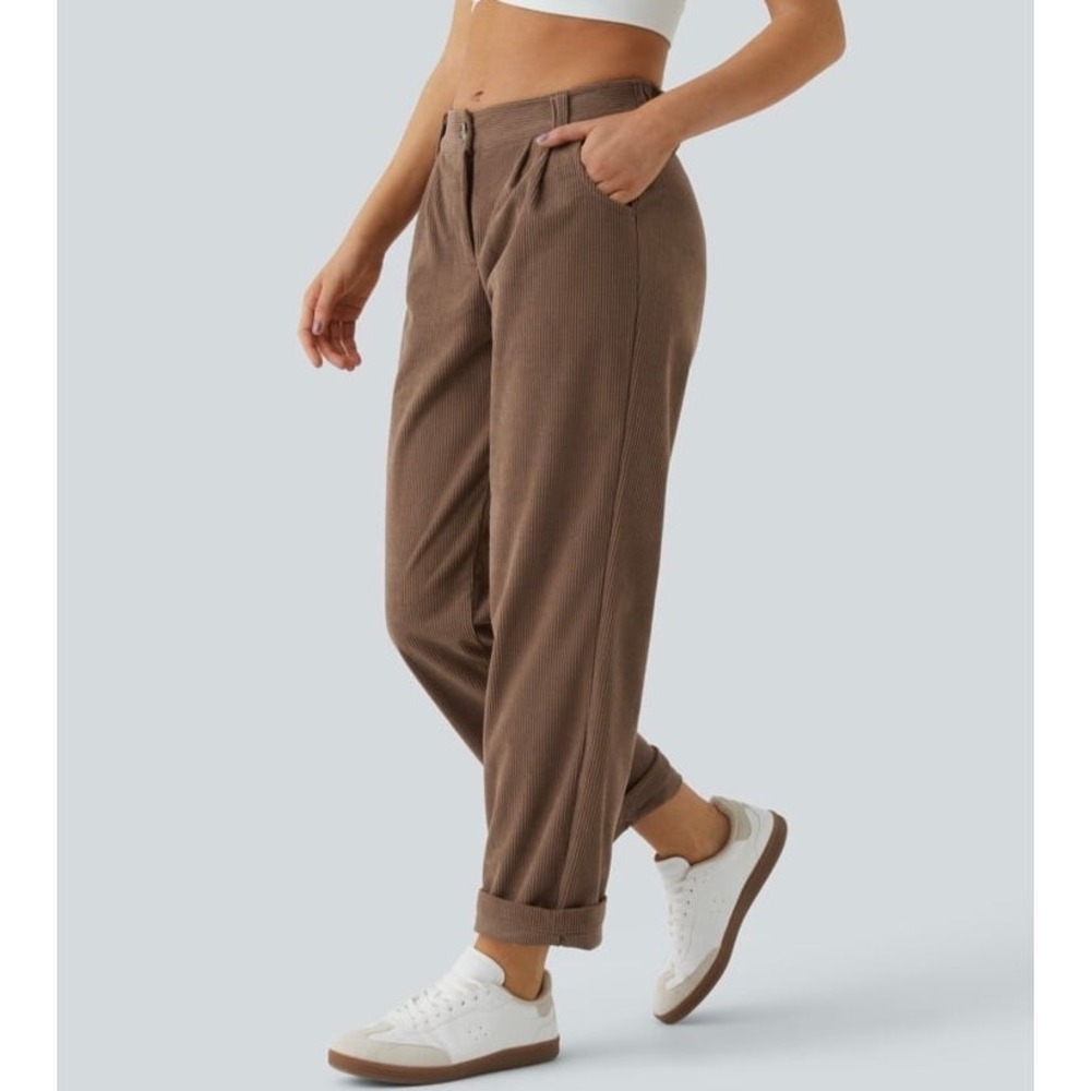 Halara‎ AuraCord Mid Rise Corduroy Casual Pants Large/Regular